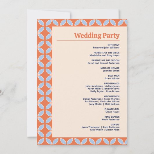 Midden Eeuw Retro Bruiloft Kaart (Achterkant)