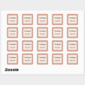 Midden Eeuw Retro Bruiloft Vierkante Sticker (Vel)