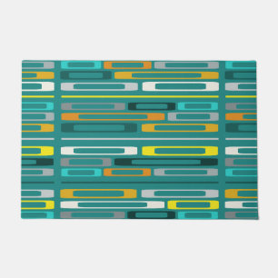 Midden eeuw Retro Flat Rocks Turquoise Deurmat