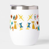 Midden-eeuw retro patroon waterfles (Rechts)