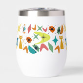 Midden-eeuw retro patroon waterfles (Voorkant)