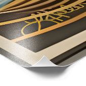 Midden eeuw Space Age Art Galaxy Waves Foto Afdruk (Hoek)