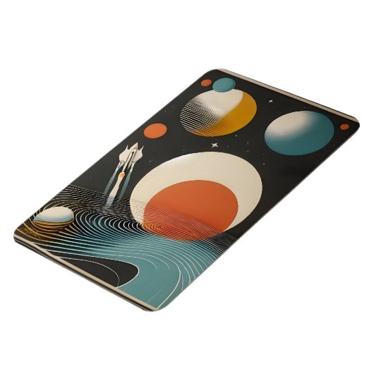 Midden eeuw Space Age Art Galaxy Waves Magneet (Linkerzijde)