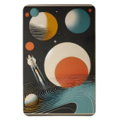 Midden eeuw Space Age Art Galaxy Waves Magneet (Verticaal)