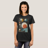 Midden eeuw Space Age Art Galaxy Waves T-shirt (Voorkant volledig)