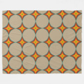 Midden-eeuw starburst patroon fleece deken (Voorkant (Horizontaal))