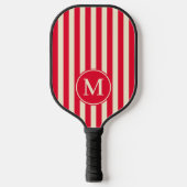 Midden-eeuw Striping Cherry Picking Roze Monogram Pickleball Paddle (Voorkant)