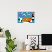Midden-eeuwen bieden Bedankt Retro Happy Thanksgiv Poster (Thuiskantoor)