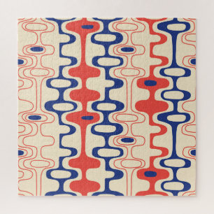 Midden-eeuws abstract: modern naadloos design. legpuzzel