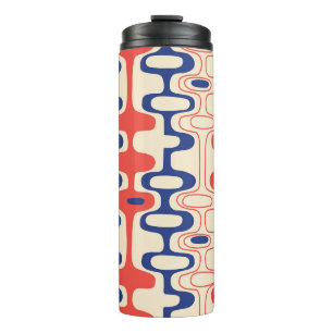 Midden-eeuws abstract: modern naadloos design. thermosbeker