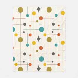 Midden-eeuws Abstract patroon 29 Cream Fleece Deken