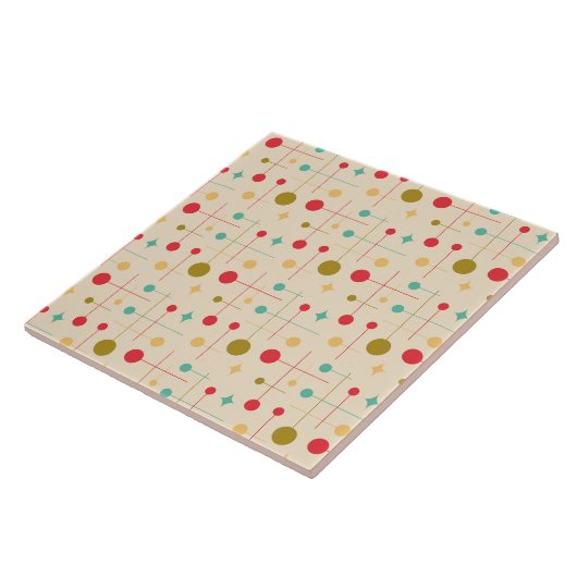 Midden-eeuws Abstract patroon 29 Cream Tegeltje (Zijkant)