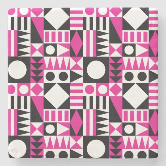 Midden-eeuws abstract patroon. stenen onderzetter (Voorkant)