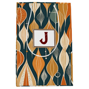 Midden eeuws atoomdruppels oker moderne retro medium cadeauzakje