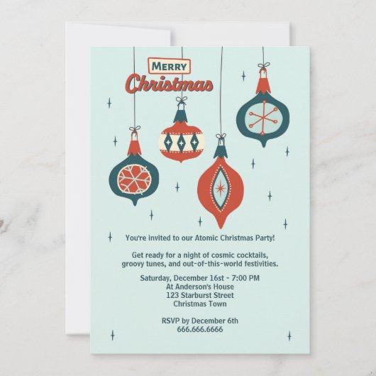 Midden-eeuws atoomkerst kaart (Voorkant)