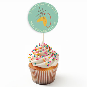 Midden-eeuws modern Abstract Baby shower Ronde Sticker