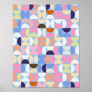 Midden-eeuws modern Abstract kleurrijk patroon Poster