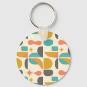 Midden eeuws modern abstract patroon sleutelhanger (Achterkant)