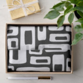 Midden-eeuws modern Abstract zwart-wit patroon Tissuepapier (Geschenk)