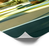 Midden-eeuws modern architectonisch buitenhuis poster (Hoek)