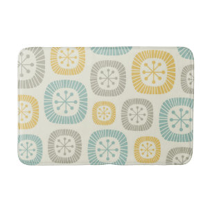 Midden-eeuws modern atoomtijdperk Abstract patroon Badmat