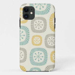 Midden-eeuws modern atoomtijdperk Abstract patroon iPhone 11 Hoesje