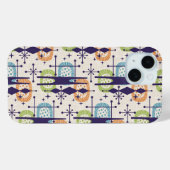 Midden-eeuws modern atoomtijdperk Abstract patroon Case-Mate iPhone Case (Achterkant (horizontaal))