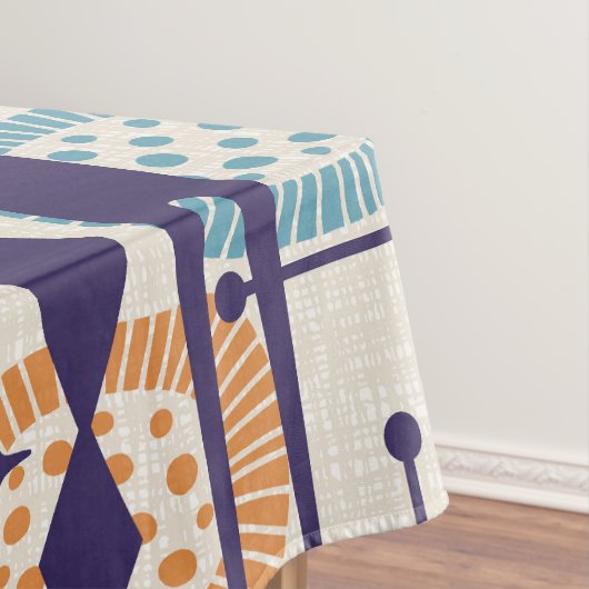 Midden-eeuws modern atoomtijdperk Abstract patroon Tafelkleed (Voorbeeld)