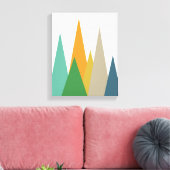 Midden eeuws modern berglandschap canvas print (Insitu (Woonkamer))