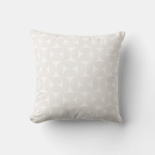 Midden-eeuws modern Bord beige en wit Kussen