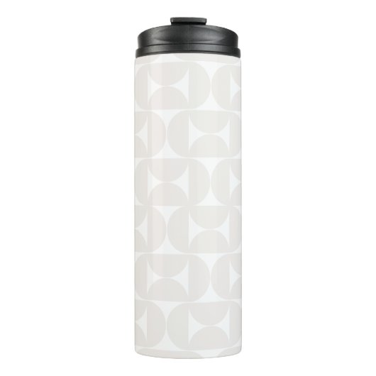 Midden-eeuws modern Bord beige en wit Thermosbeker (Voorkant)