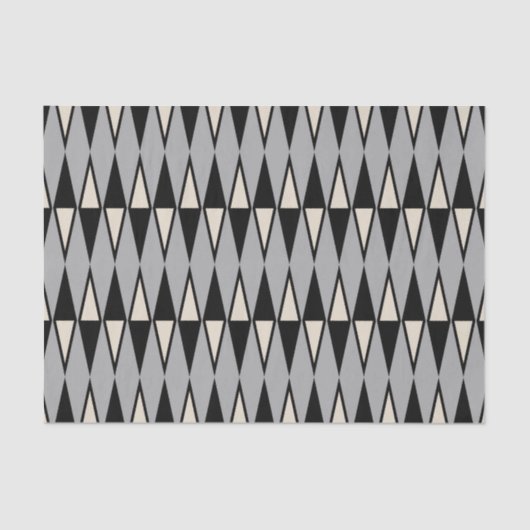 Midden-eeuws modern diamantpatroon tissuepapier (Voorkant)