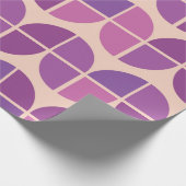 Midden-eeuws modern geometrisch roze Paarse Cadeaupapier (Hoek)