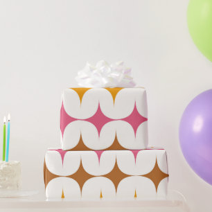 Midden eeuws modern kleurig stervormige patronen o cadeaupapier