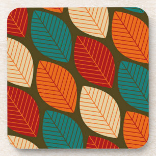 Midden-eeuws modern 'Leaf' Pattern Onderzetter