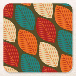 Midden-eeuws modern 'Leaf' Pattern Onderzetter