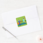 Midden-eeuws modern paar Stickers (Envelop)