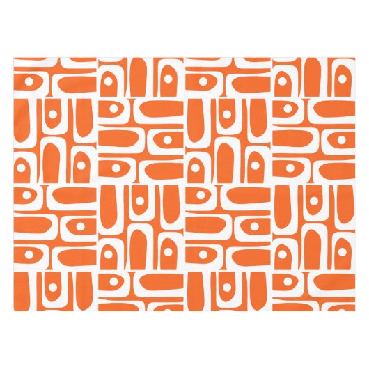 Midden-eeuws modern Piquet Sinaasappel Multi Patte Tafelkleed (Voorkant (Horizontaal))