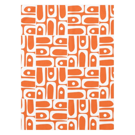 Midden-eeuws modern Piquet Sinaasappel Multi Patte Tafelkleed (Voorkant)