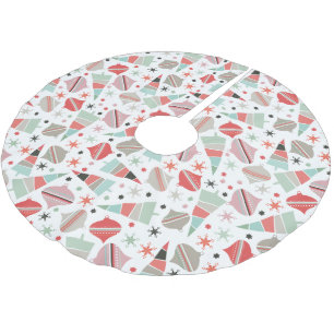 Midden-eeuws modern retro vakantiepatroon kerstboom rok