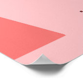 Midden-eeuws modern: roze koraalpatroon. poster (Hoek)