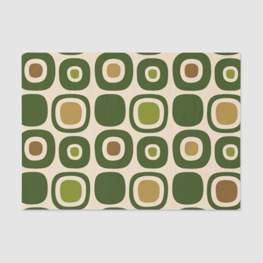 Midden-eeuws modern tuin pad patroon tissuepapier (Voorkant)