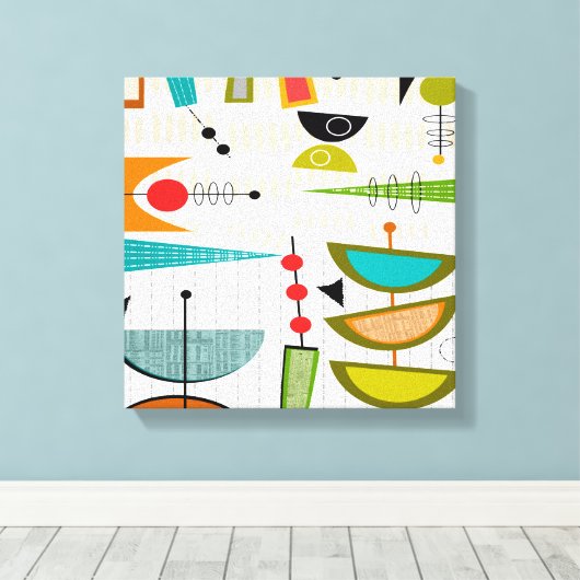 Midden-eeuws modern verpakt canvas Abstract #1A (Insitu (Houten vloer))