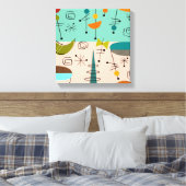 Midden-eeuws modern verpakt canvas Abstract #62 Afdruk (Insitu (Slaapkamer))