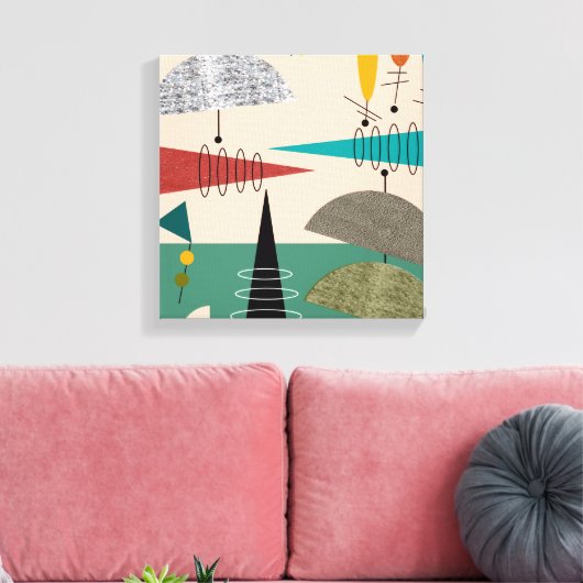 Midden-eeuws modern verpakt canvas Abstract #66 (Insitu (Woonkamer))