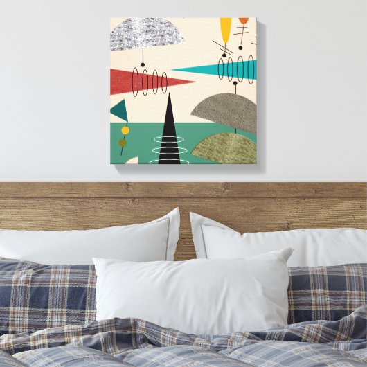 Midden-eeuws modern verpakt canvas Abstract #66 (Insitu (Slaapkamer))