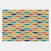 Midden-eeuws modern vispatroon inpakpapier vel (Voorkant 2)