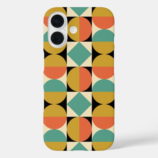 Midden eeuws moderne geometrisch ontwerp Case-Mate iPhone case (Achterkant)