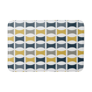 Midden eeuws moderne geometrisch patroon Navy most Badmat