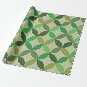 Midden eeuws moderne geometrische groene cirkels p cadeaupapier